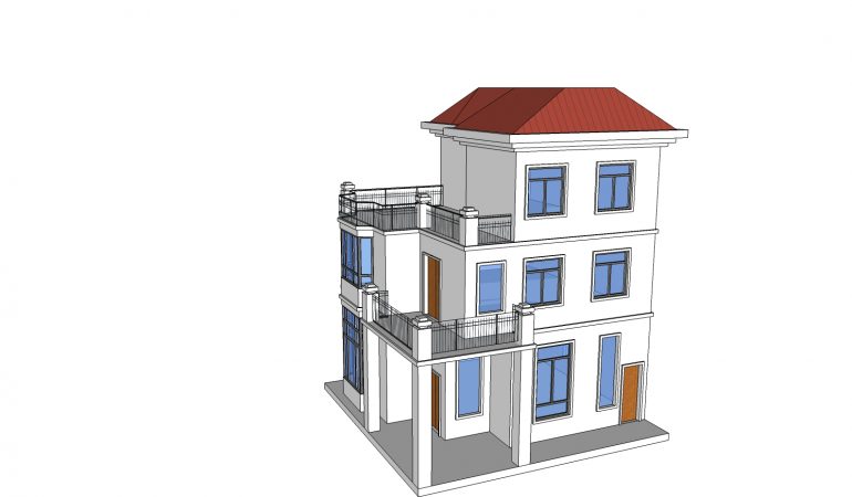 Xây dựng nhà với mẫu thiết nhà phố 3 tầng phong cách hiện đại