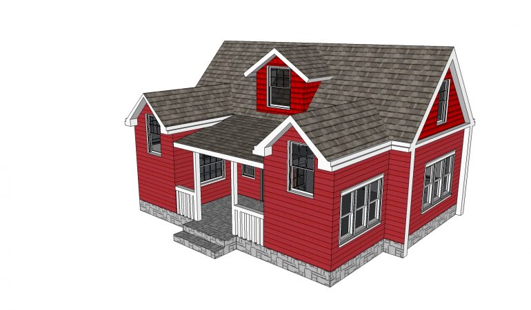 Xây dựng nhà với mẫu thiết kế nhà cấp 4 , 3 vòm mái thái