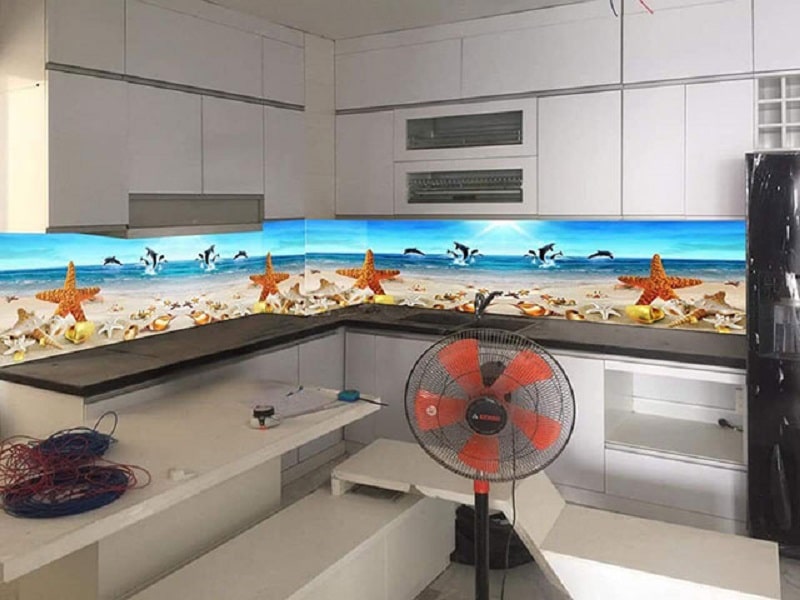 Chuyên kính ốp bếp 3D đẹp, hoa văn 3D đa dạng tại Hà Nội