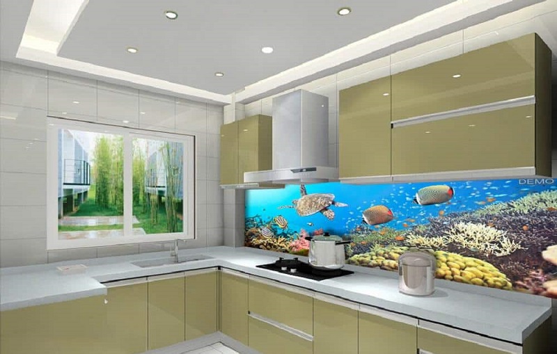Chuyên kính ốp bếp 3D đẹp, hoa văn 3D đa dạng tại Hà Nội