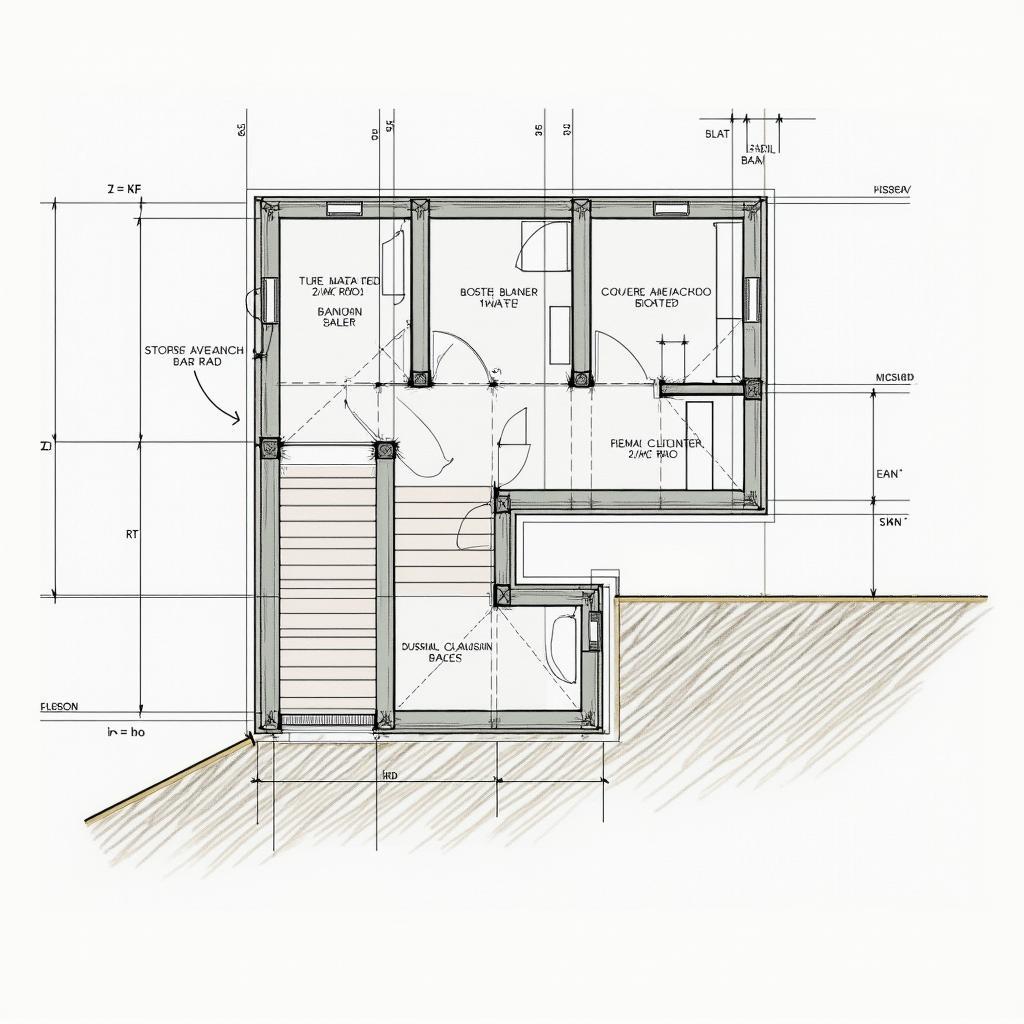Bản vẽ mặt bằng chi tiết cầu thang bê tông ốp đá