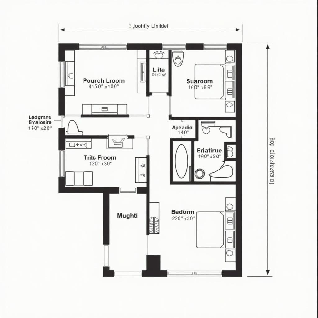 Ban ve mat bang nha cap 4 mai thai 3 phong ngu chi tiet