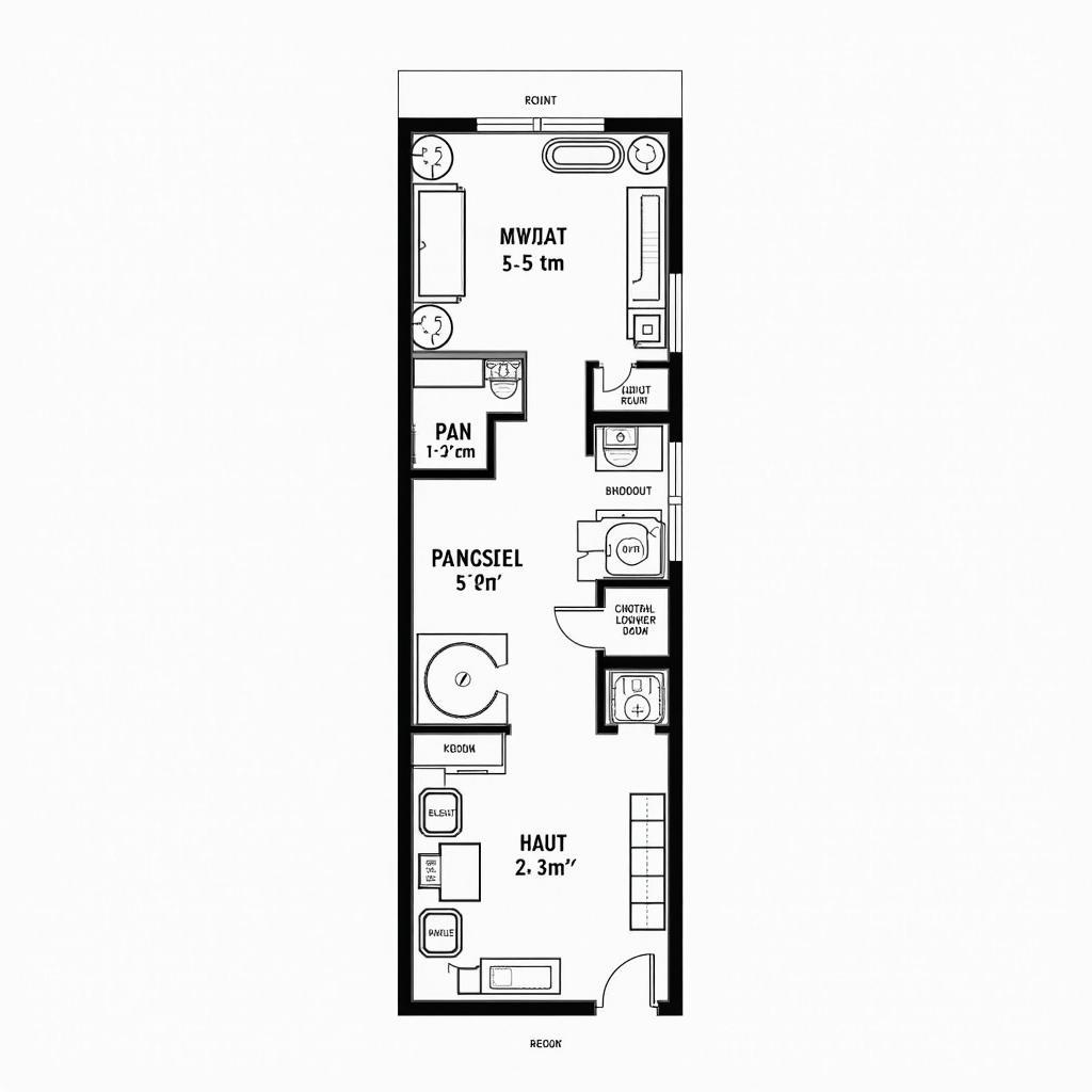 Bản vẽ mặt bằng chi tiết của mẫu nhà cấp 4 mái Thái ngang 4m dài 15m