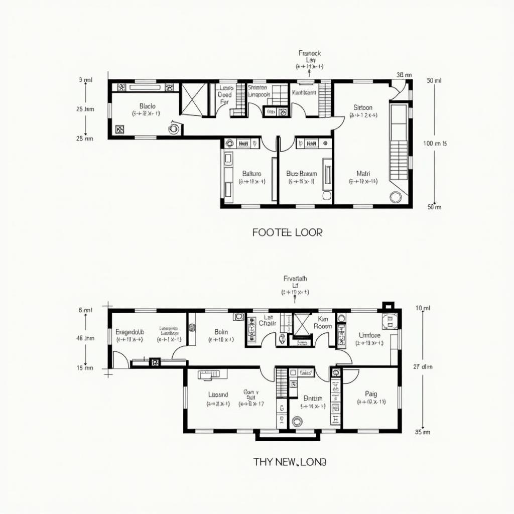 Bản vẽ mặt bằng chi tiết nhà ống 3 tầng mặt tiền 5m, thể hiện rõ bố trí các phòng chức năng trên từng tầng