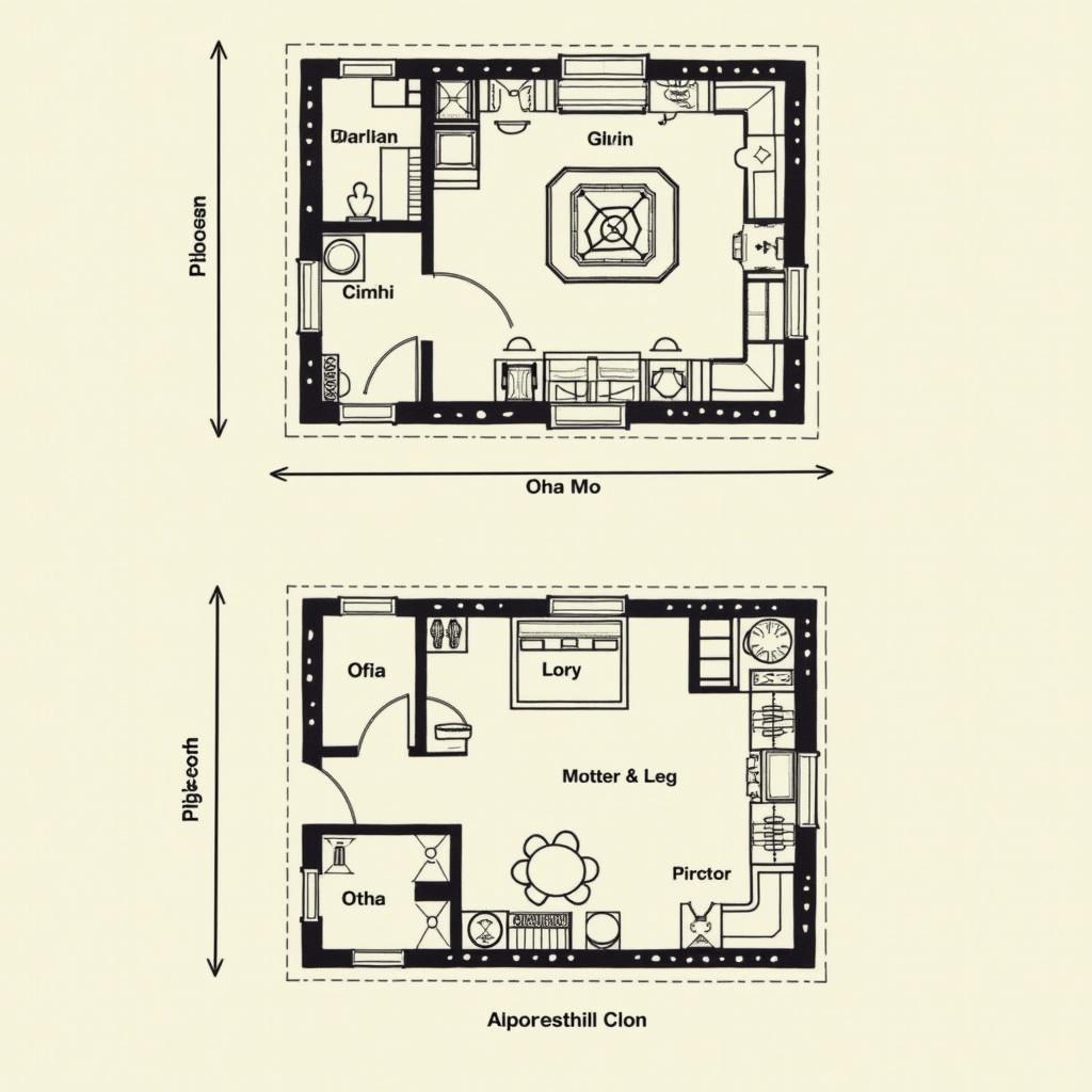 Bản vẽ mặt bằng chi tiết nhà thờ họ 2 tầng