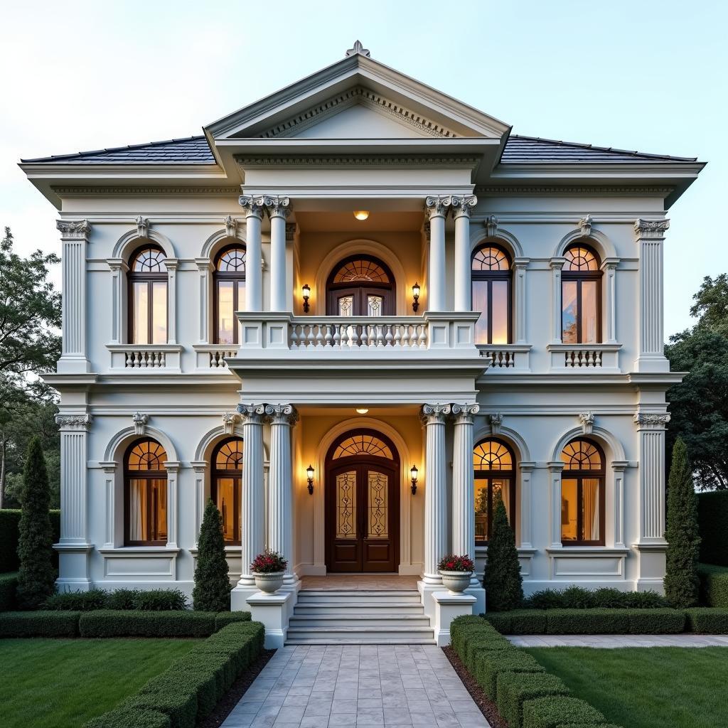 Biệt thự 2 tầng tân cổ điển sang trọng và lịch lãm do Xây dựng Nikcon thiết kế