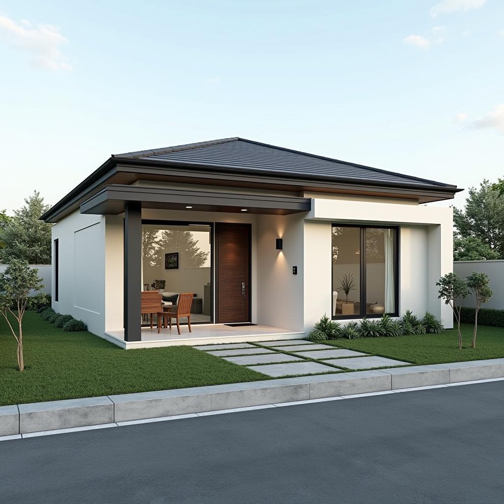 Mẫu biệt thự mini mái Nhật hiện đại với thiết kế tinh tế và tối ưu công năng từ Xây dựng Nikcon