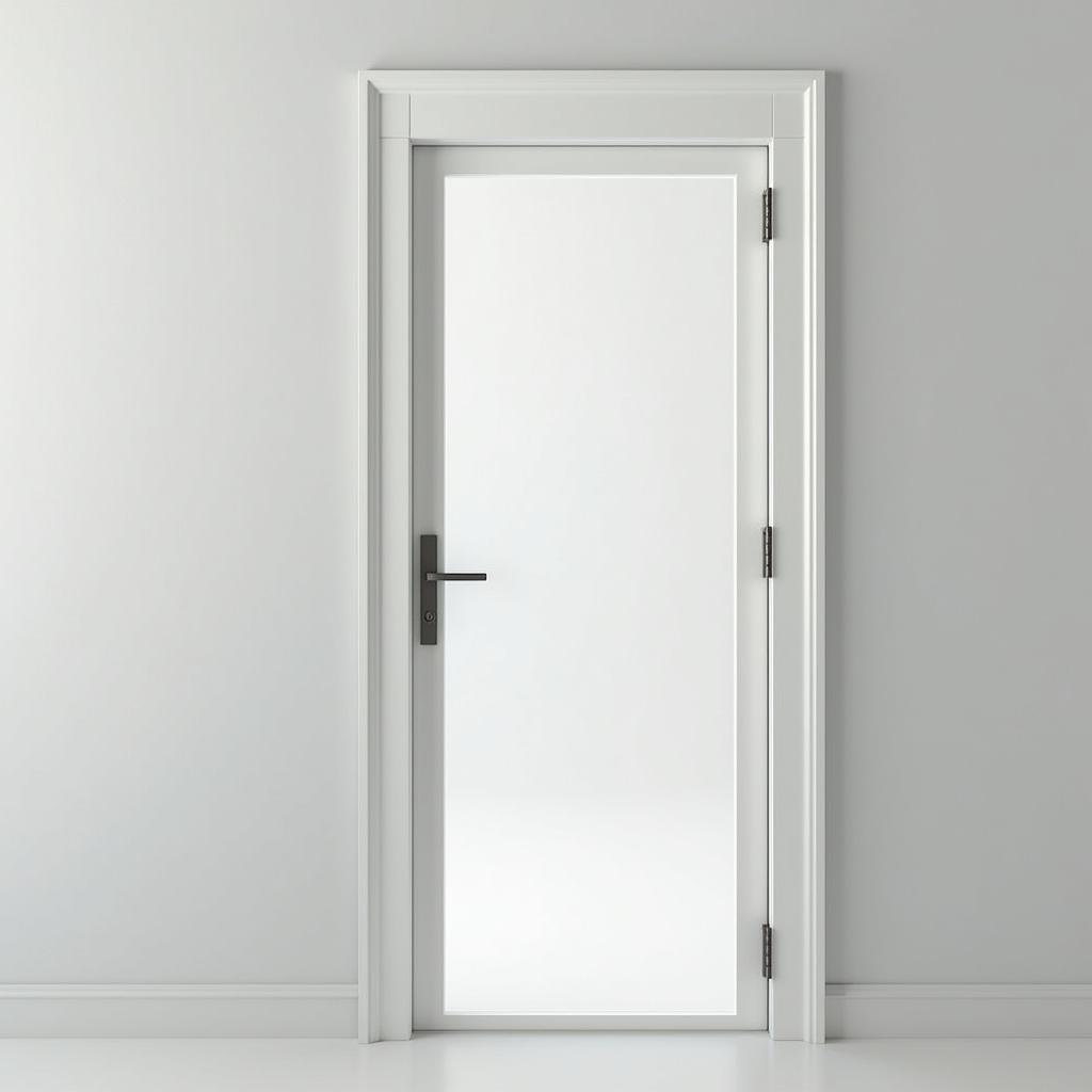 Cửa nhôm Xingfa mở quay kính mờ, thiết kế hiện đại, phù hợp cho không gian nhà vệ sinh