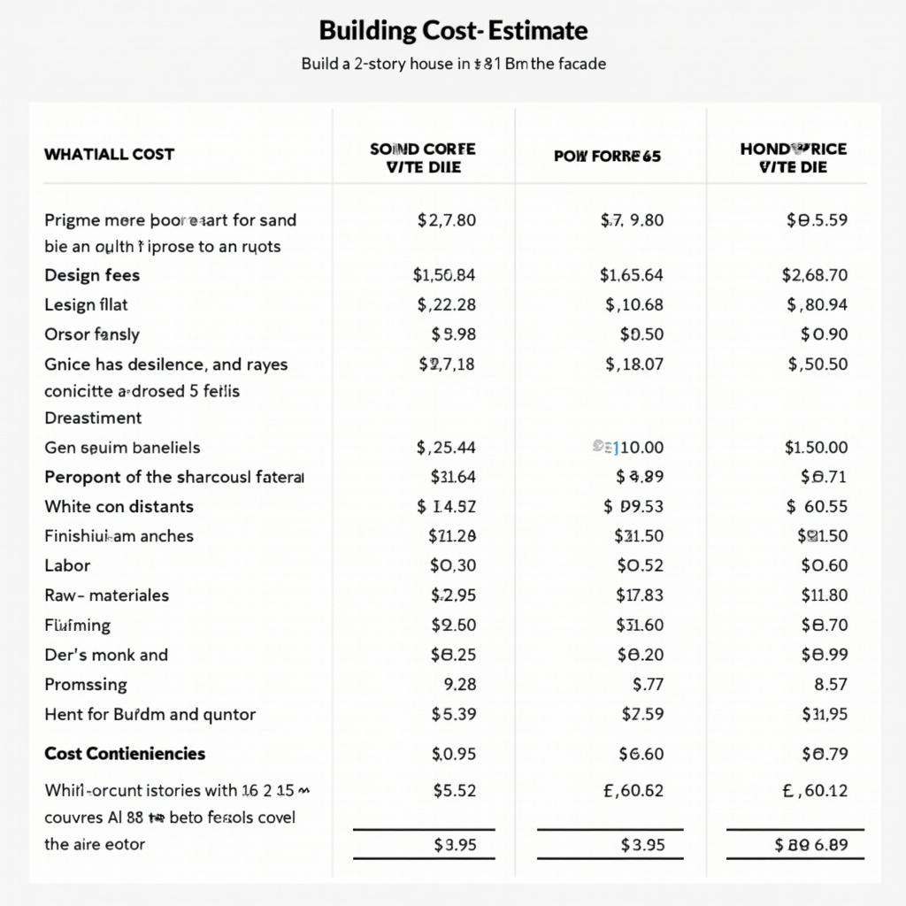 Dự toán chi phí xây nhà 2 tầng mặt tiền 8m chi tiết và các yếu tố ảnh hưởng đến giá cả.