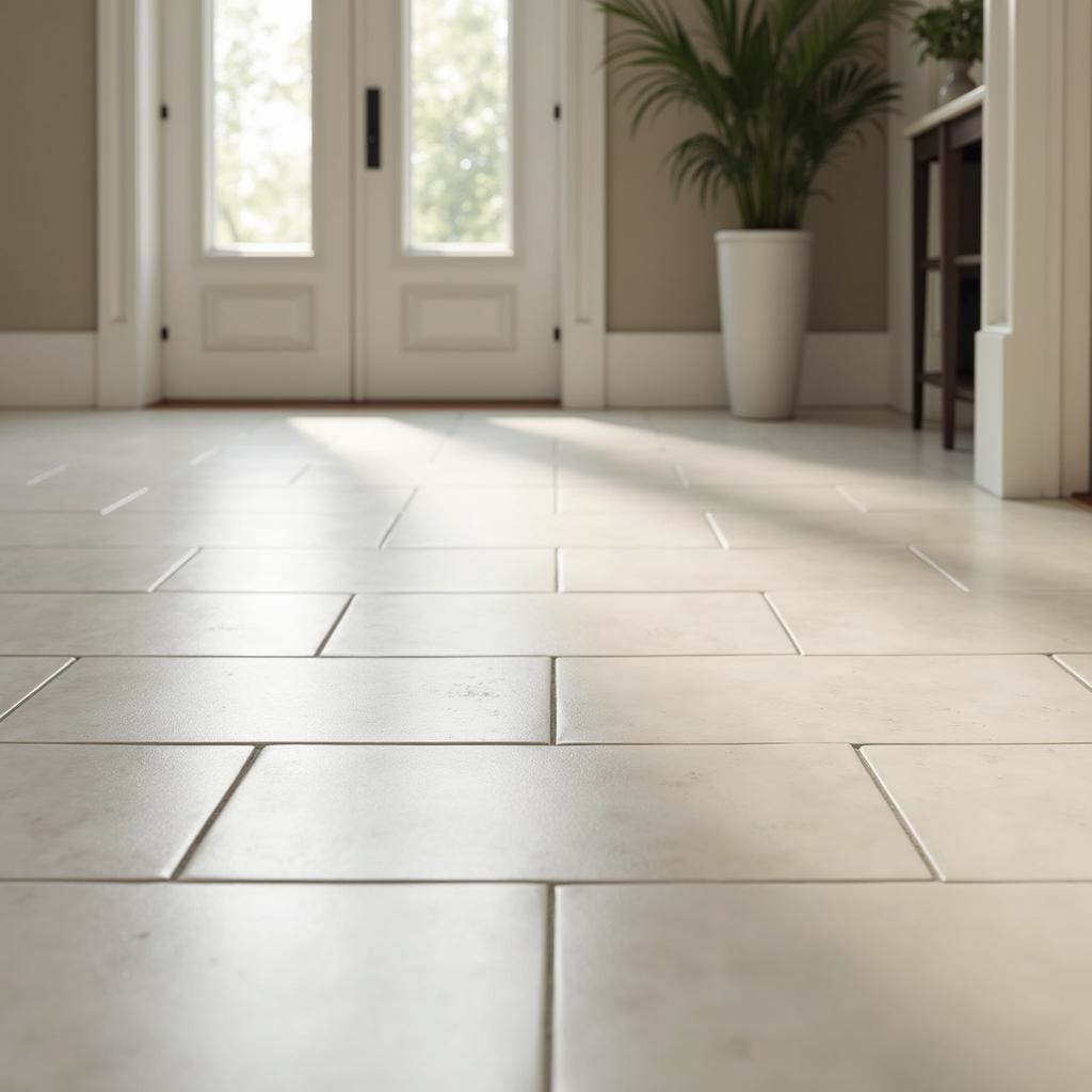 Gạch lát sảnh nhà đẹp đơn giản, tạo không gian thoáng đãng và hiện đại