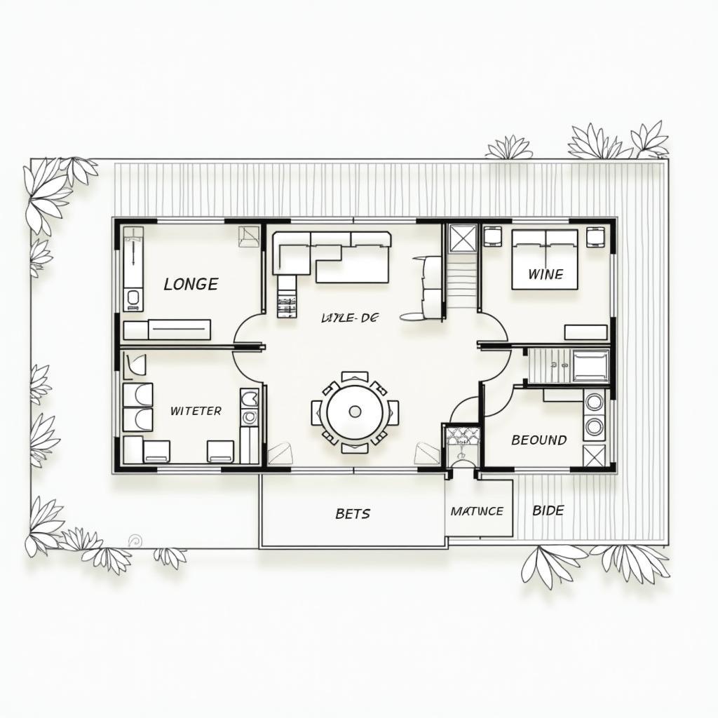 Mặt bằng công năng nhà cấp 4 mái bằng tối ưu không gian