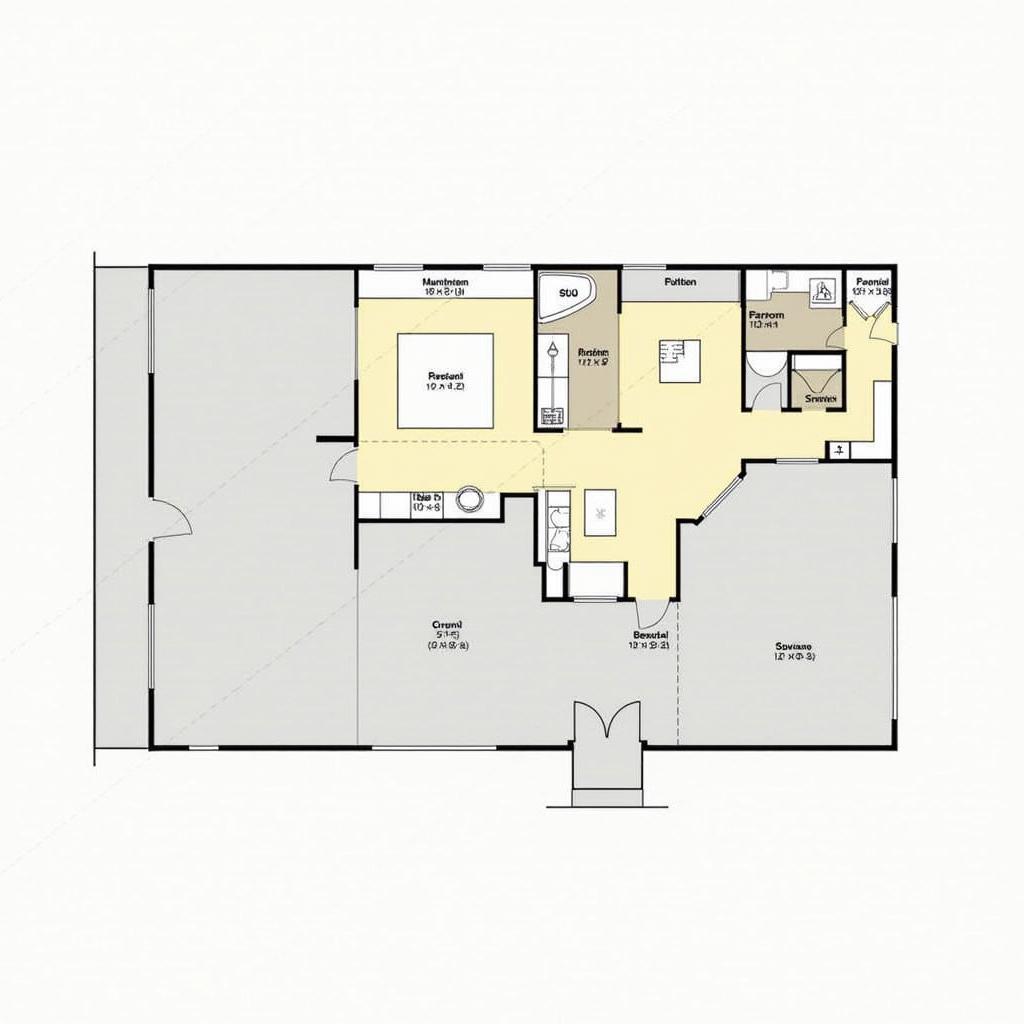 Mặt bằng nhà cấp 4 mái Nhật thiết kế hiện đại và tiện nghi