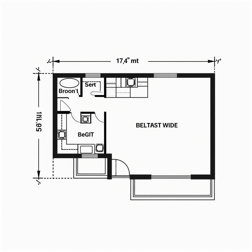 Mat bang nha cap 4 tan co dien 5m co gac lung, bo tri phong hop ly