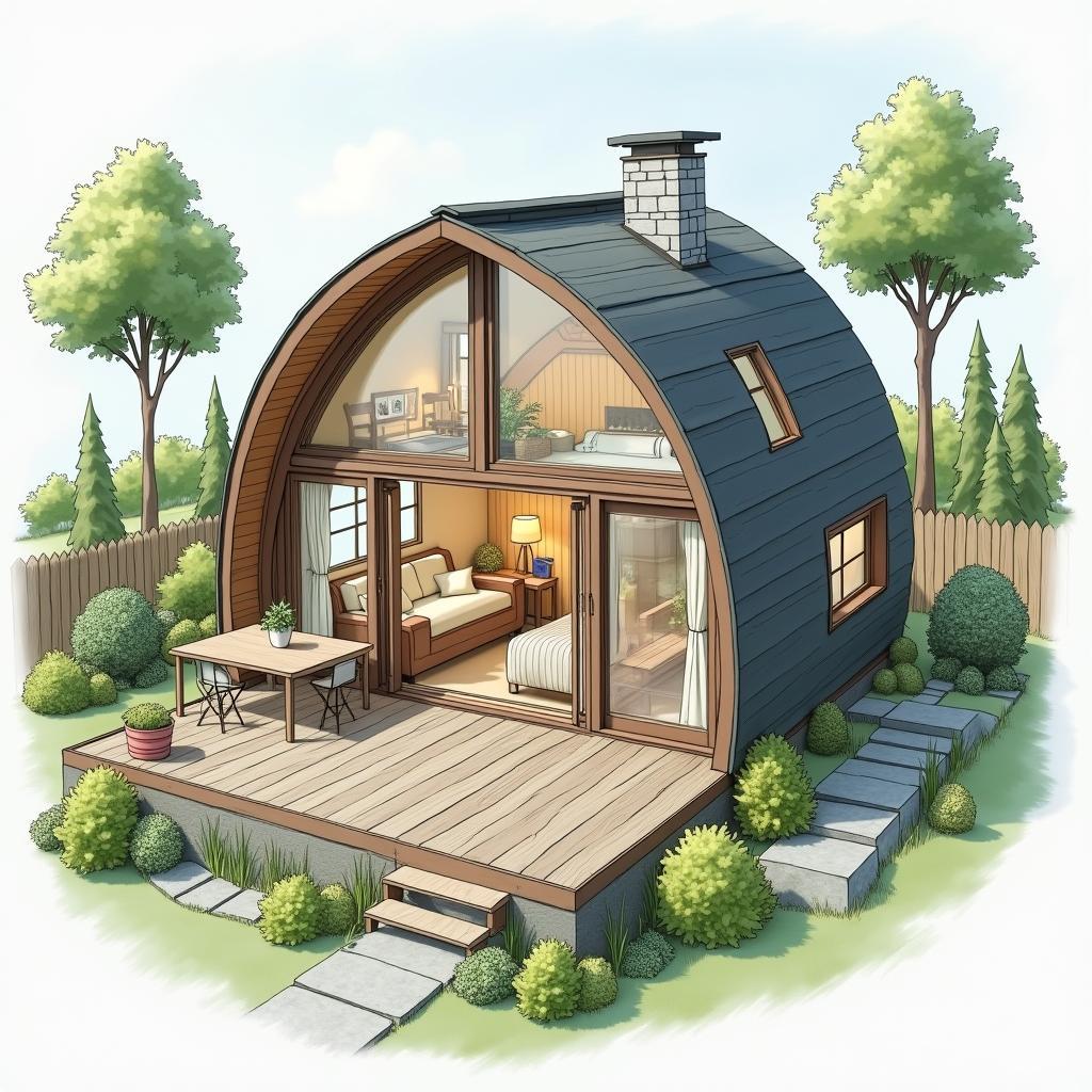 Mặt bằng công năng nhà ống 1 tầng mái Nhật bố trí thông minh tiện nghi tối ưu hóa không gian