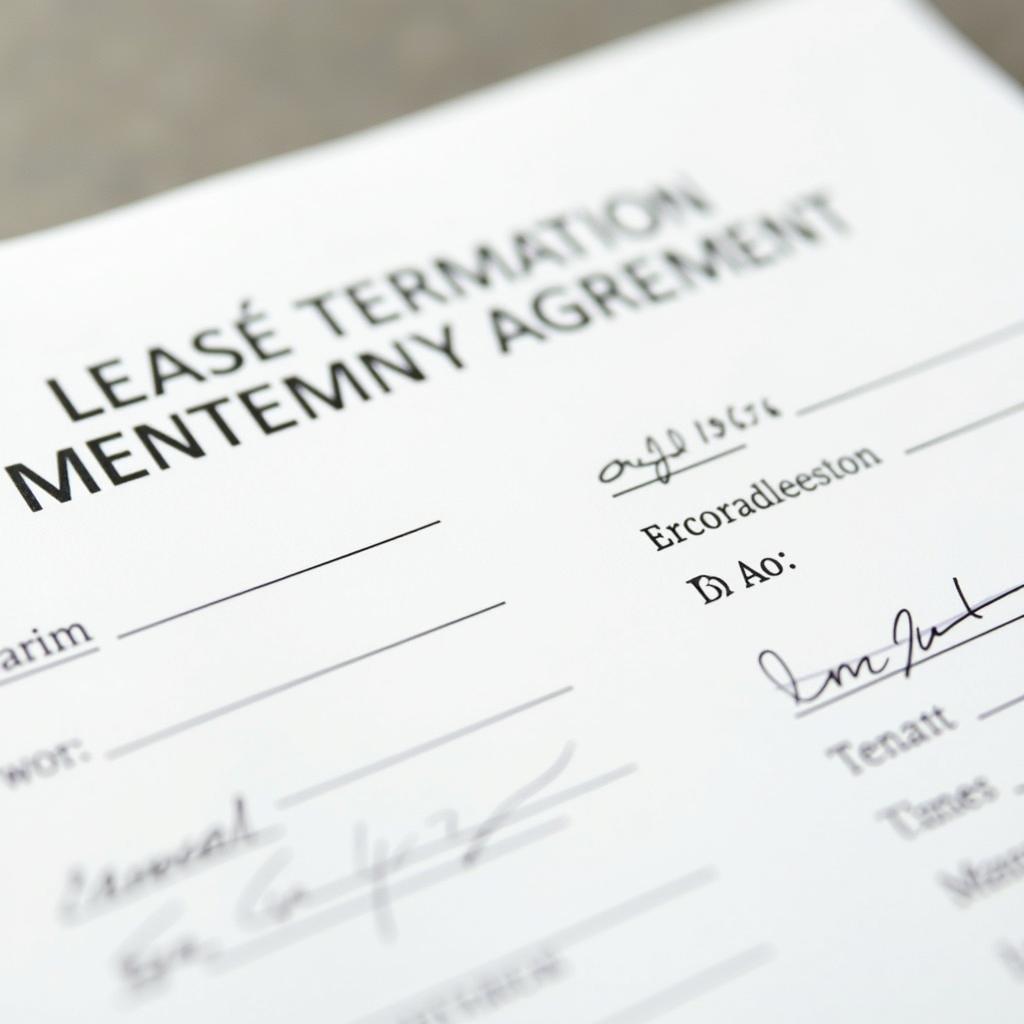 Mẫu biên bản thanh lý hợp đồng thuê nhà có đầy đủ chữ ký xác nhận của bên thuê và bên cho thuê