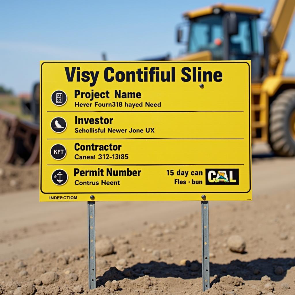 Mẫu biển báo công trình xây dựng nhà ở đầy đủ thông tin cơ bản theo quy định pháp luật