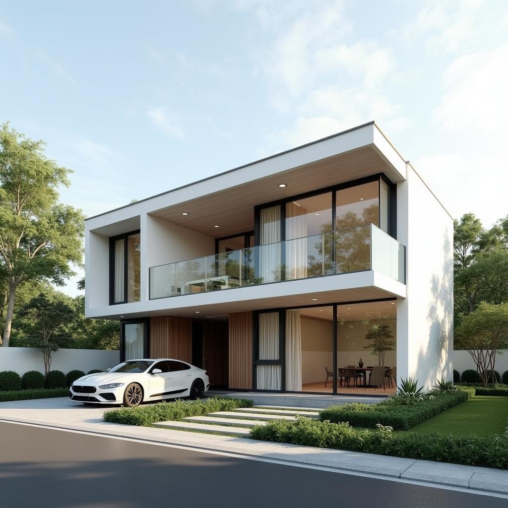 Mau nha 2 tang toi gian o nong thon gia 800 trieu