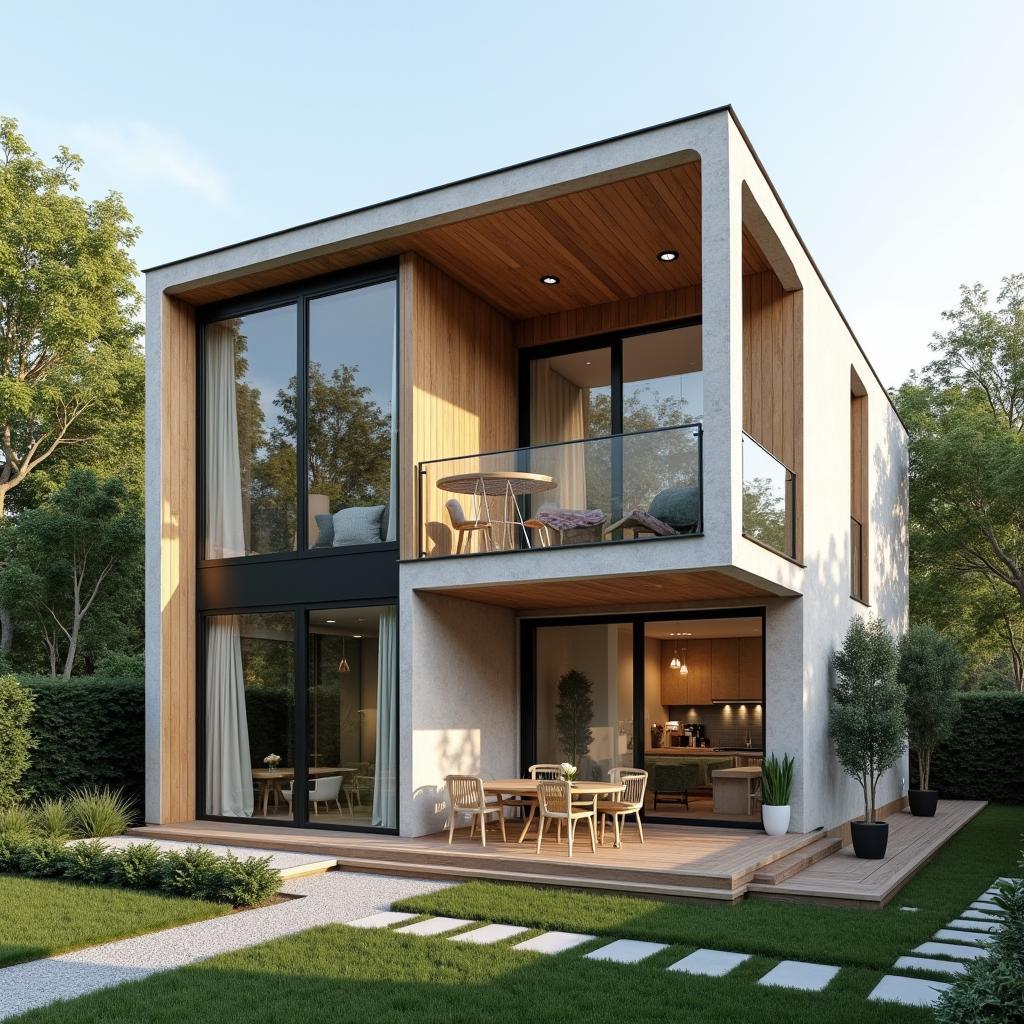 Mẫu nhà cấp 4 có gác lửng tiết kiệm diện tích thông minh