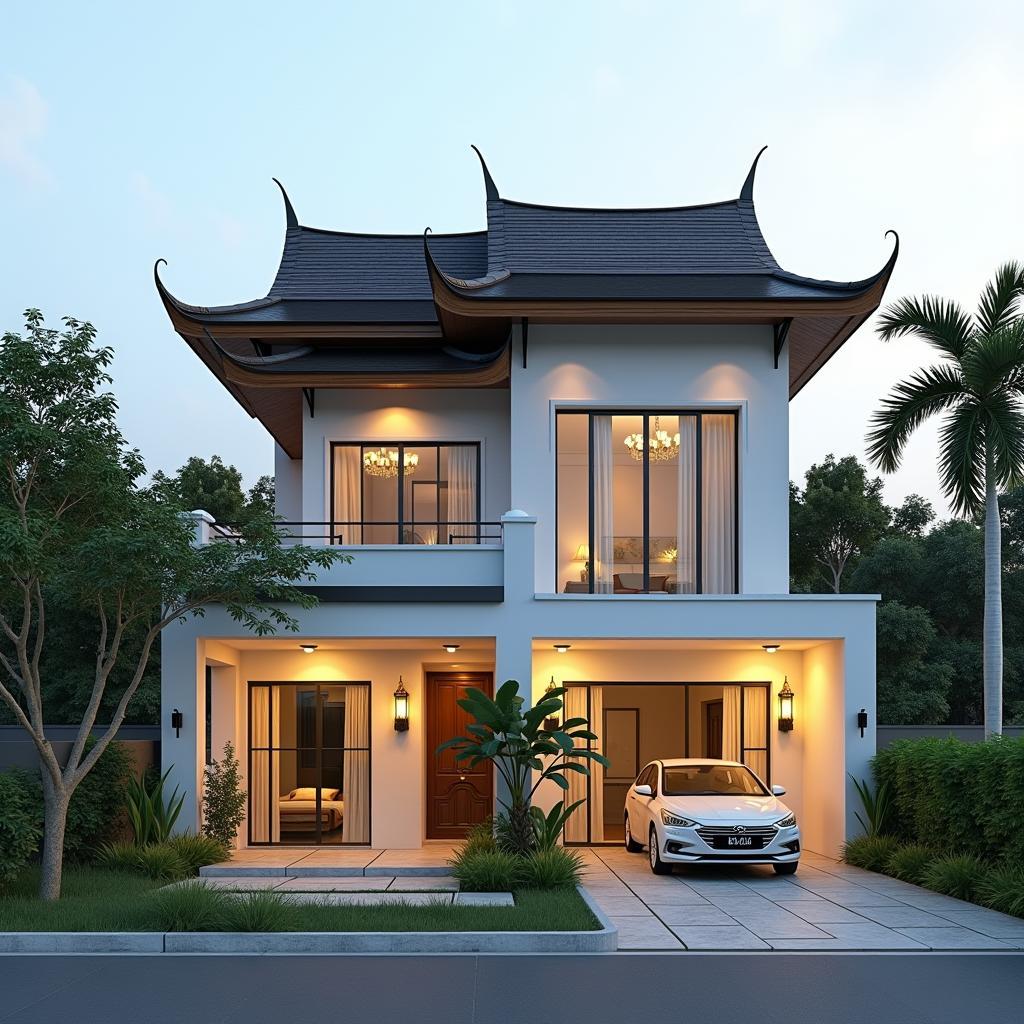 Mẫu nhà cấp 4 mái thái 2 phòng ngủ đẹp giá 300 triệu