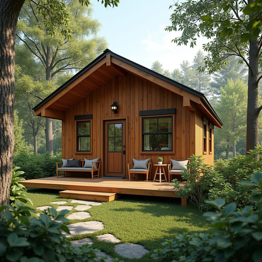 Mẫu nhà homestay bungalow gỗ tự nhiên gần gũi thiên nhiên