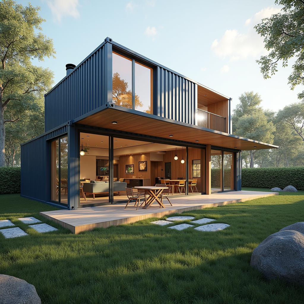 Mẫu nhà homestay container độc đáo sáng tạo