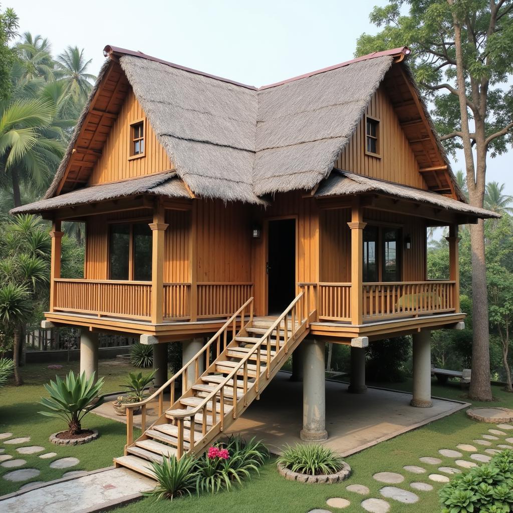 Mẫu nhà homestay nhà sàn đẹp truyền thống