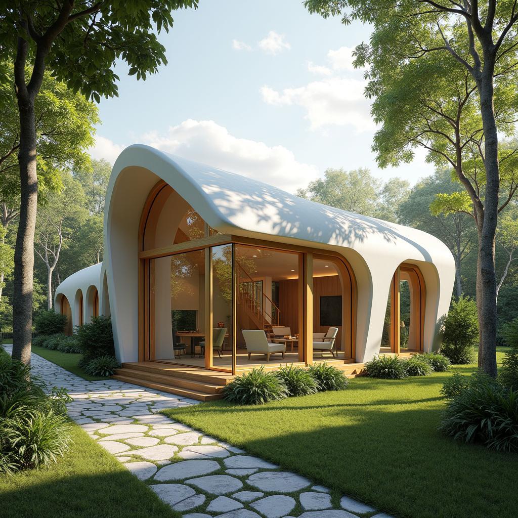 Mẫu nhà ống 1 tầng mái Thái đẹp hiện đại kiến trúc độc đáo với không gian mở thoáng đãng đón ánh sáng tự nhiên