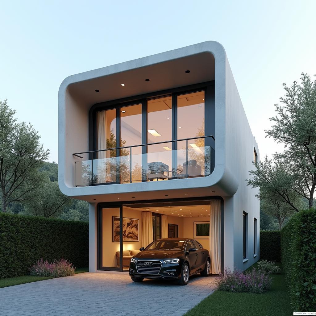 Mẫu nhà ống 2 tầng mặt tiền 5m với thiết kế hiện đại và không gian sống tiện nghi