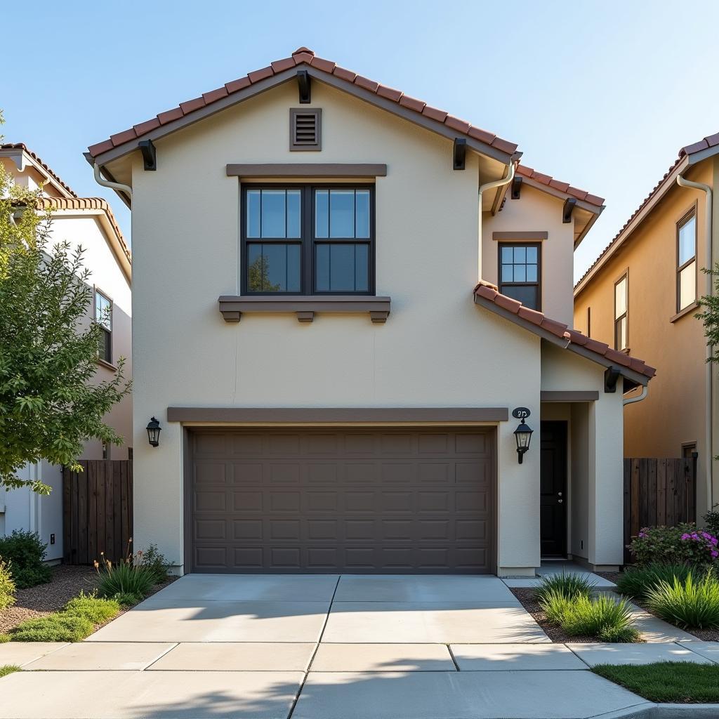 Mẫu nhà phố 3 tầng có gara tiện nghi, đáp ứng nhu cầu để xe an toàn và thuận tiện cho gia đình, đồng thời tăng thêm giá trị cho ngôi nhà.