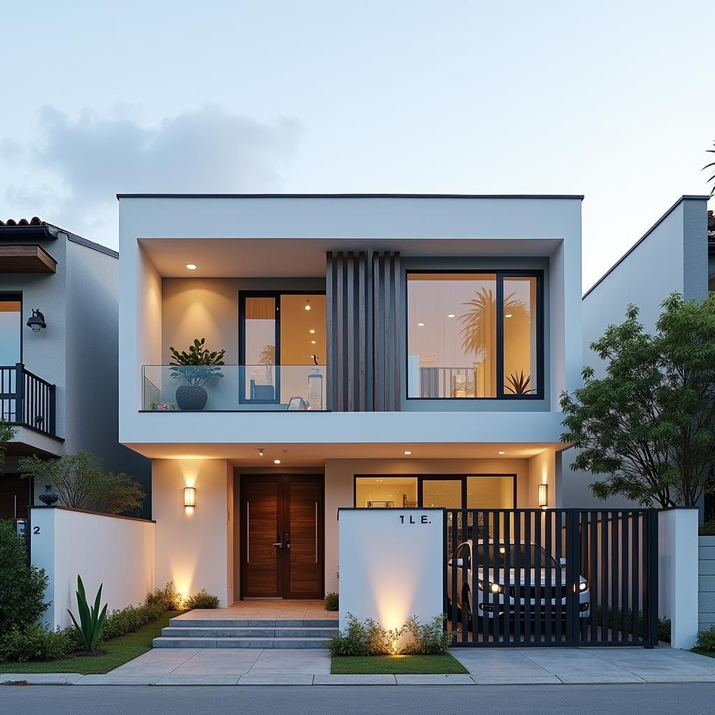 Mẫu nhà phố phong cách tối giản với thiết kế tinh tế