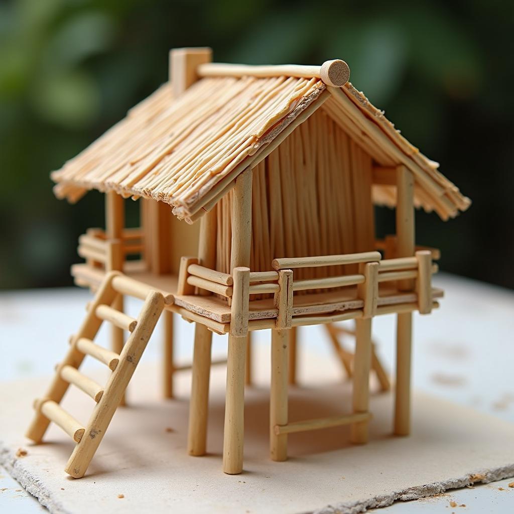 mau nha san lam bang que kem phong cach vung cao viet nam