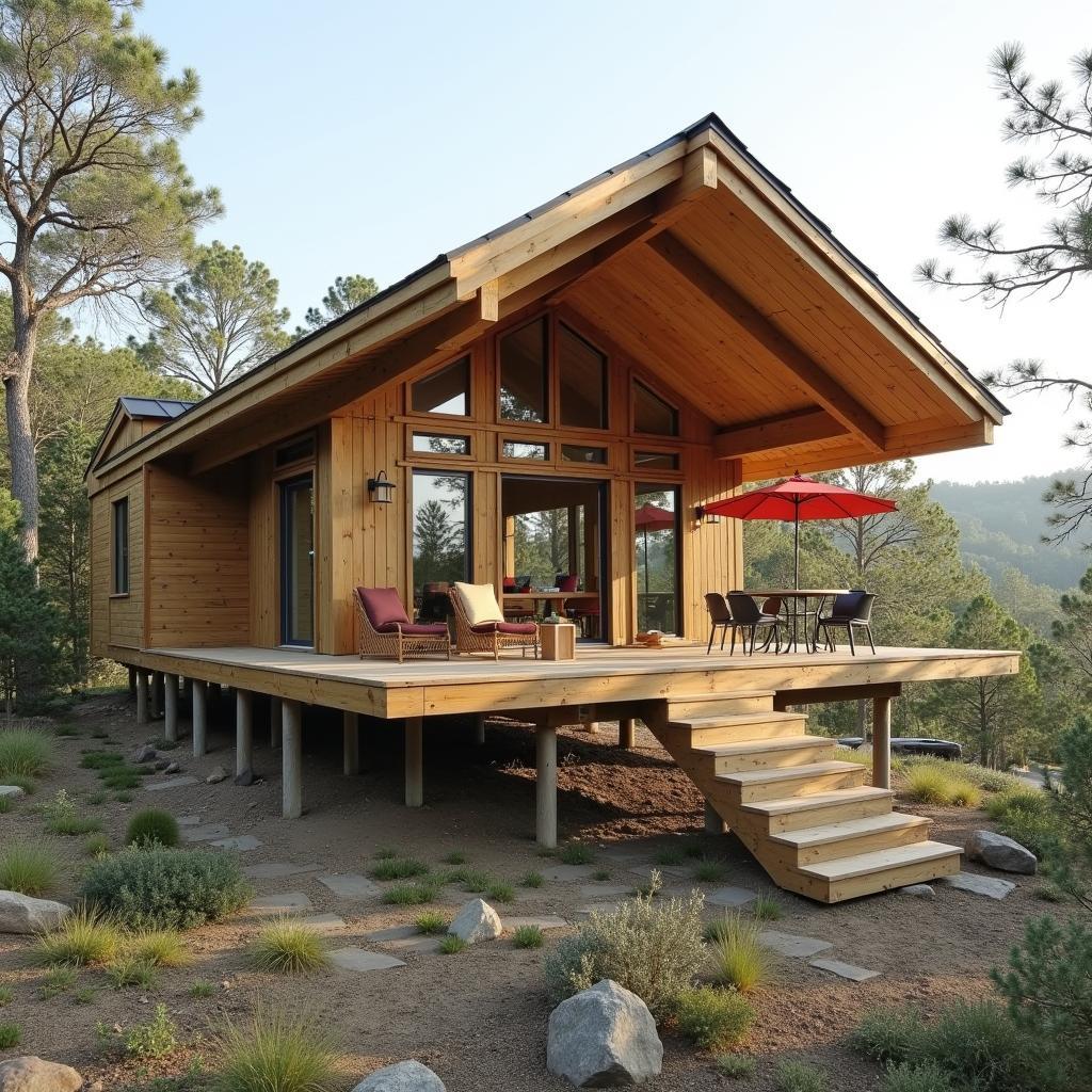 Mau nha san be tong gia go tiet kiem chi phi