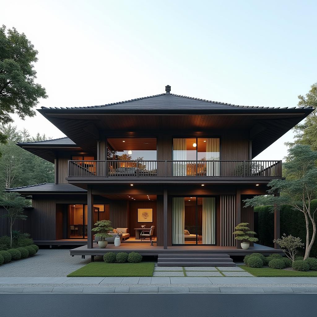 Mau nha san mai Nhat hien dai thiet ke tinh te