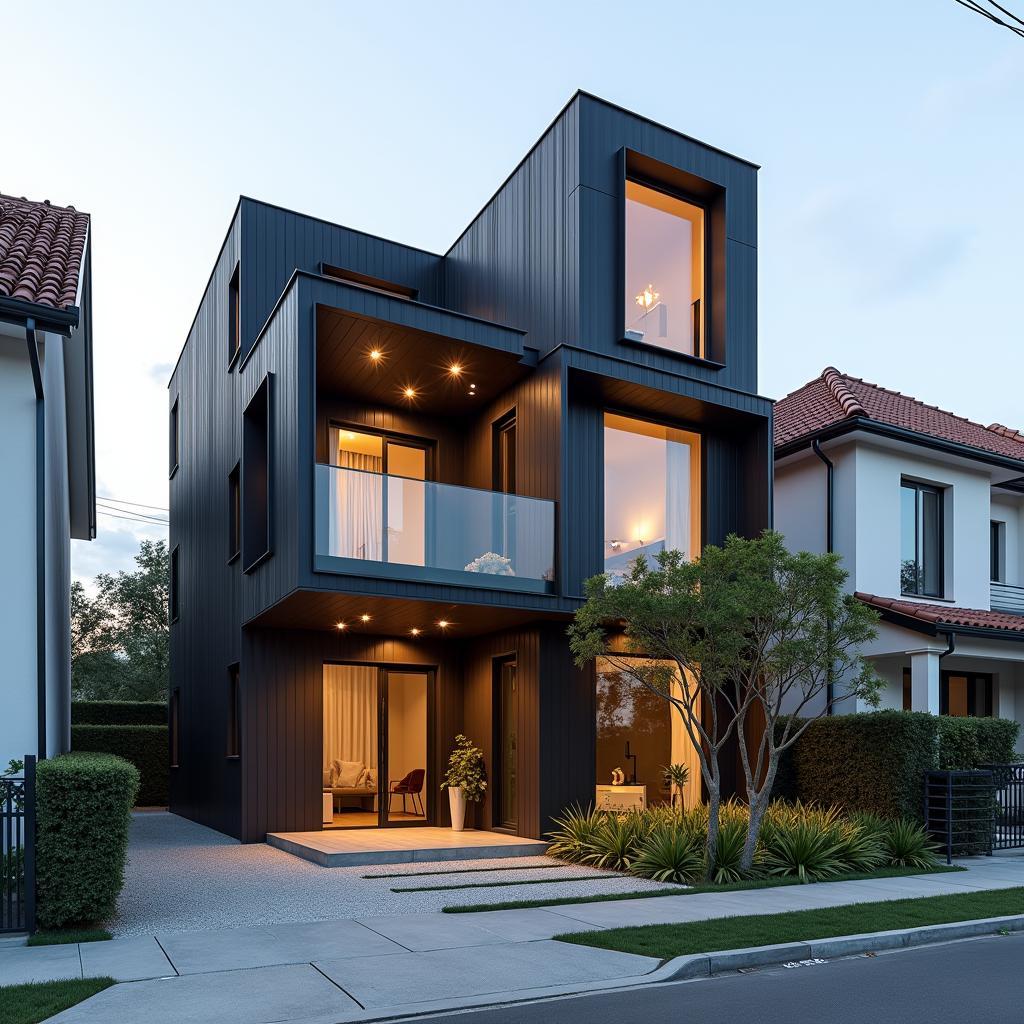 Mau nha ton mat pho 5m dep doc dao, an tuong, thiet ke toi uu khong gian, thu hut anh nhin