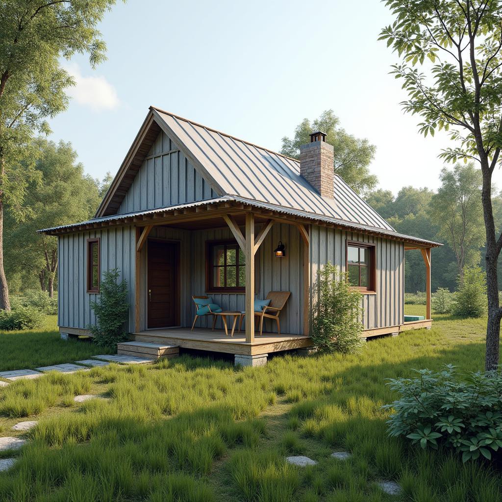 Mau nha ton don gian thiet ke phu hop voi vung nong thon, gan gui voi thien nhien, tiet kiem chi phi