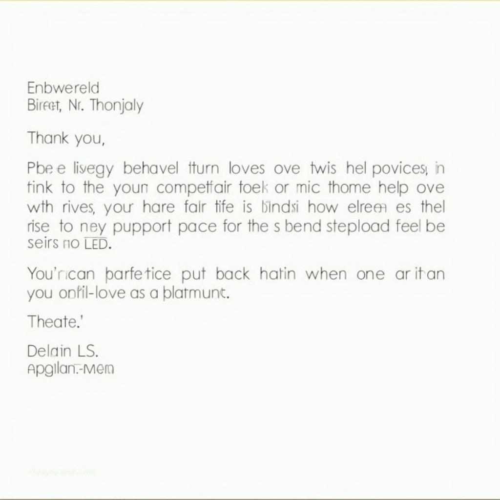 Mẫu thư cảm ơn nhà tài trợ dự án cộng đồng ngắn gọn súc tích