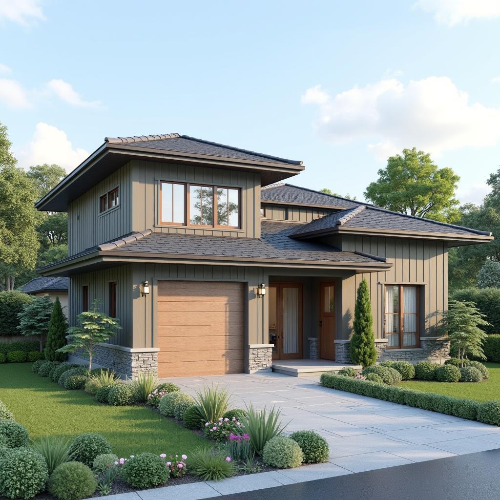 Mẫu nhà cấp 4 mái nhật đơn giản, tiết kiệm chi phí xây dựng