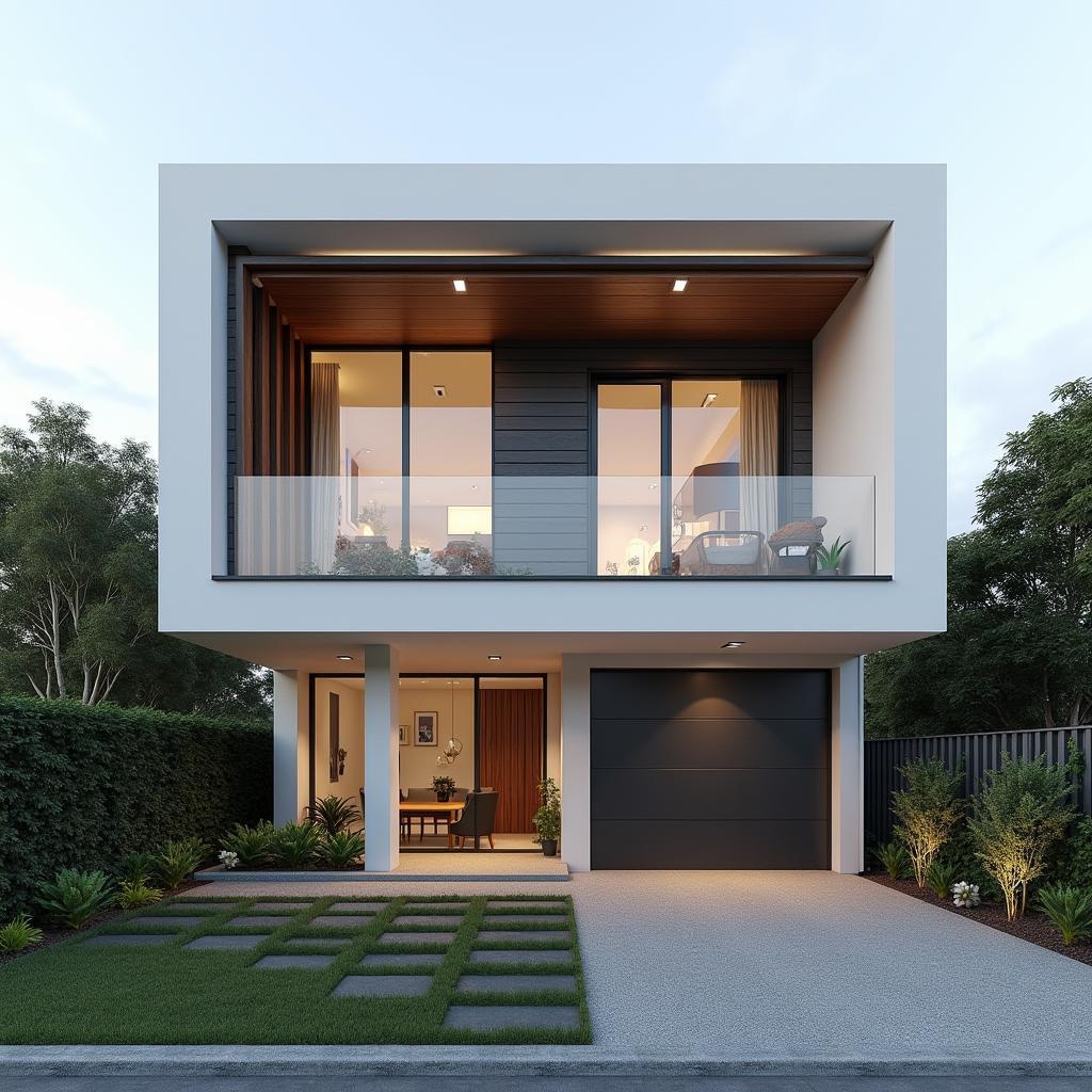 nha hop 2 tang mat tien 5m hien dai sang trong