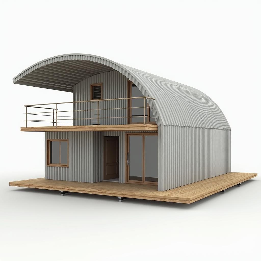 Nha ong 2 tang mai ton mai Nhat thiet ke doc dao sang trong hop xu huong