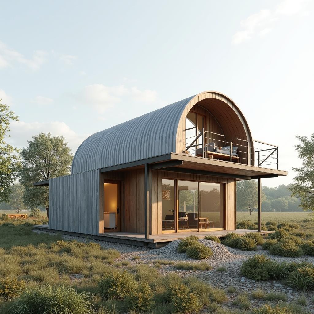 Nha ong 2 tang mai ton nong thon thiet ke hoa hop voi thien nhien