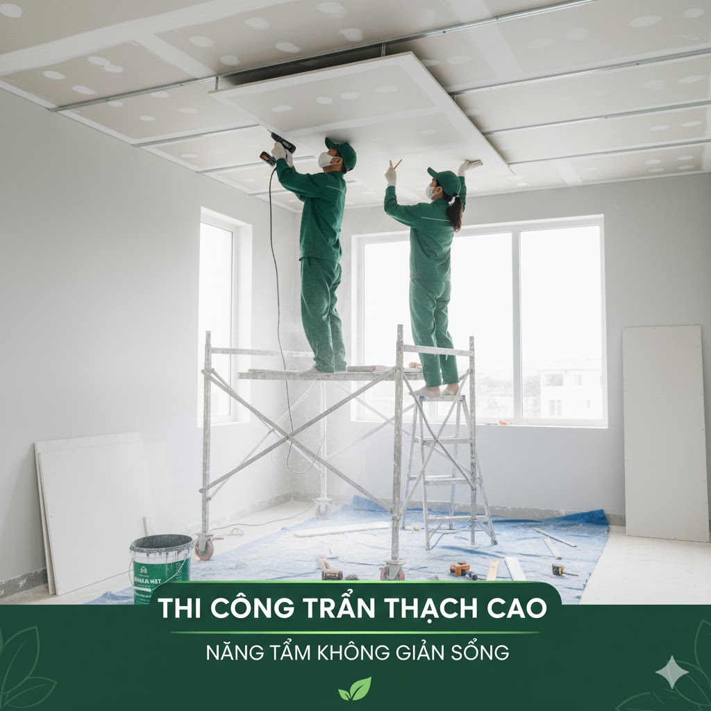 Thi công trần