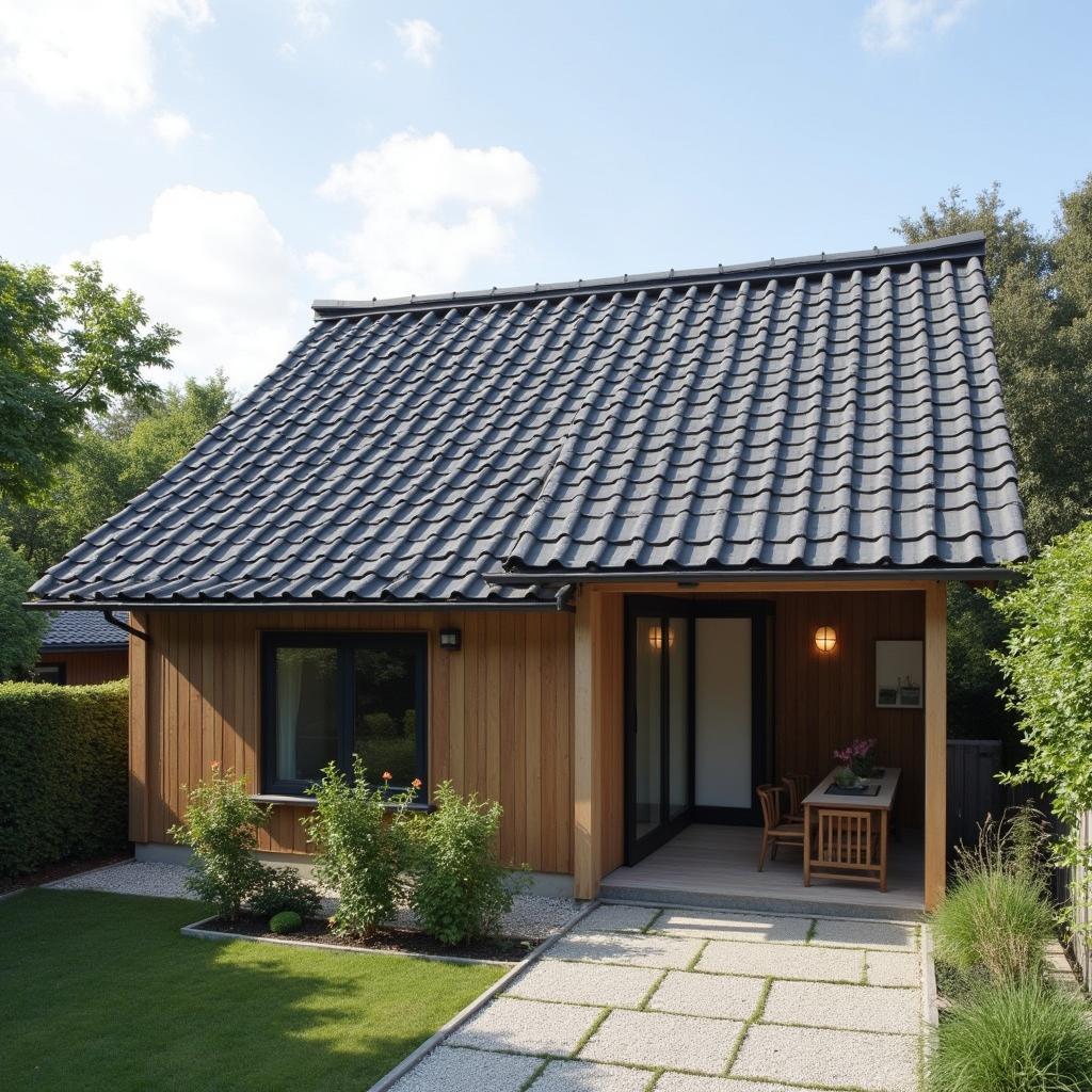 Các loại vật liệu lợp mái nhật phổ biến, bao gồm ngói, tôn và tấm lợp sinh thái